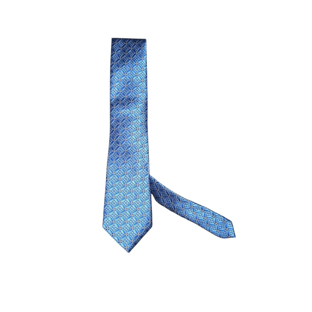 Perry Ellis Portfolio Blue Geometric‎ Necktie Men's Business Casual